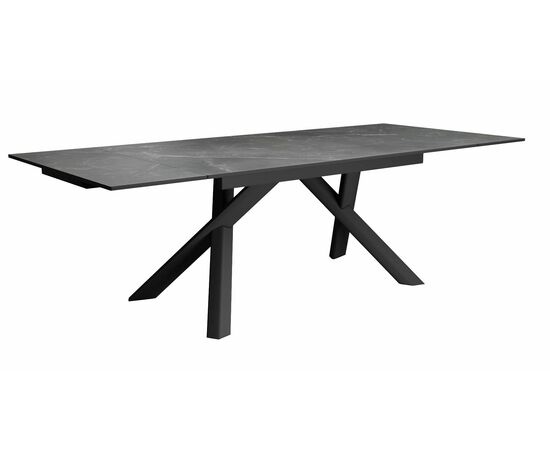 Стол DikLine KX160 мрамор черный Марквин/опоры черные, изображение 5 | Интернет магазин мебели и декора LifeDekor