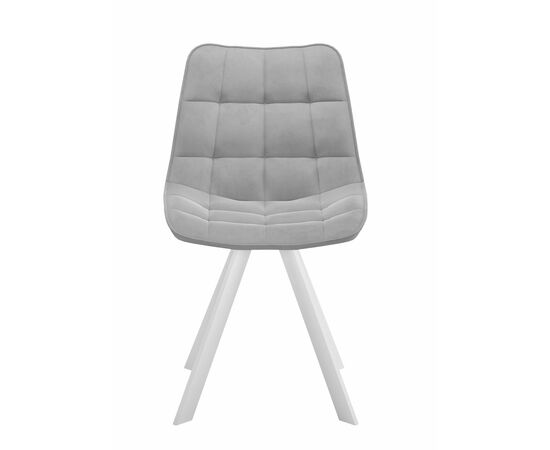 Стул DikLine 229 поворотный, B22 GREY, ножки белые, изображение 2 | Интернет магазин мебели и декора LifeDekor