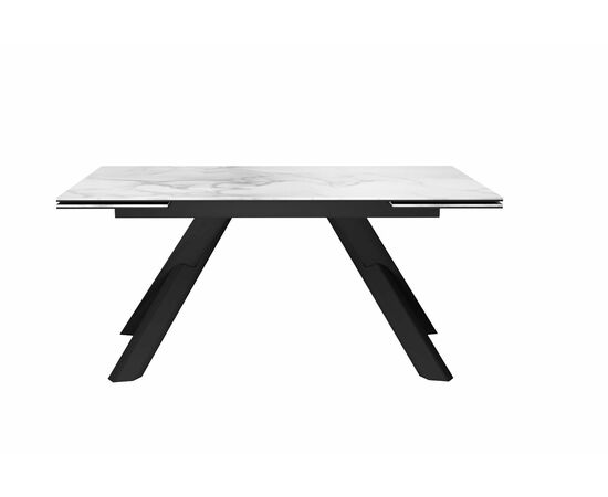 Стол DikLine KX160 мрамор белый /опоры черные, изображение 3 | Интернет магазин мебели и декора LifeDekor