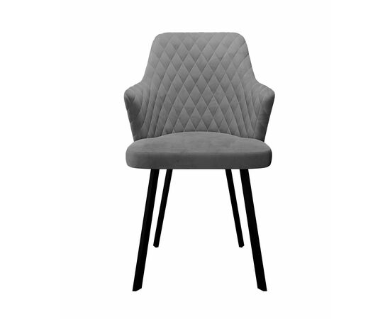 Стул DikLine 245 поворотный, C56 серый, ножки черные, изображение 2 | Интернет магазин мебели и декора LifeDekor