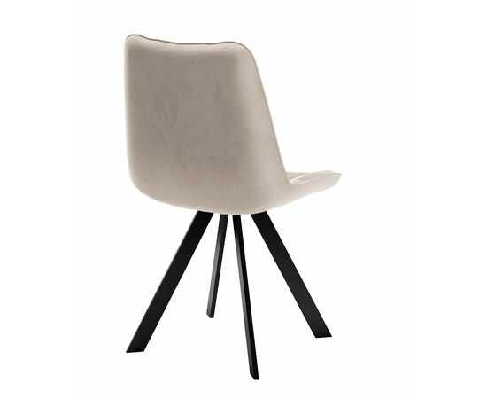 Стул DikLine 229 поворотный, B03 BEIGE, ножки черные, изображение 3 | Интернет магазин мебели и декора LifeDekor