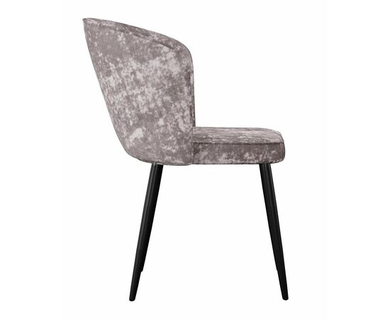 Стул DikLine 347 микровелюр M02 бежевый, ножки черные, изображение 3 | Интернет магазин мебели и декора LifeDekor