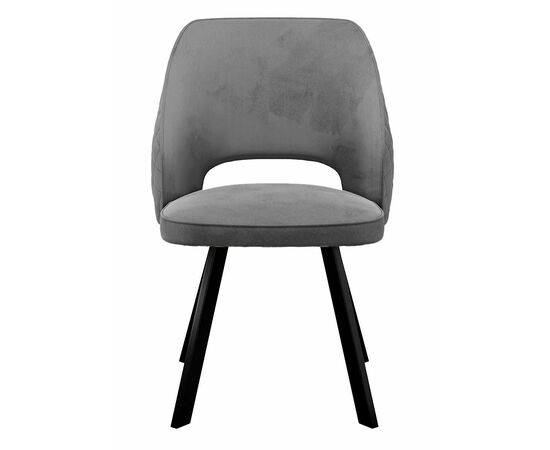 Стул DikLine 274 поворотный Z28 серый, ножки черные, изображение 3 | Интернет магазин мебели и декора LifeDekor