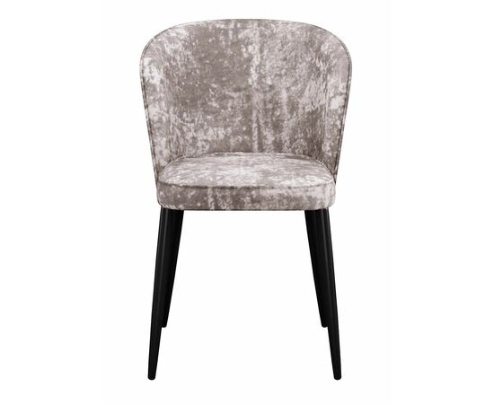 Стул DikLine 347 микровелюр M02 бежевый, ножки черные, изображение 2 | Интернет магазин мебели и декора LifeDekor