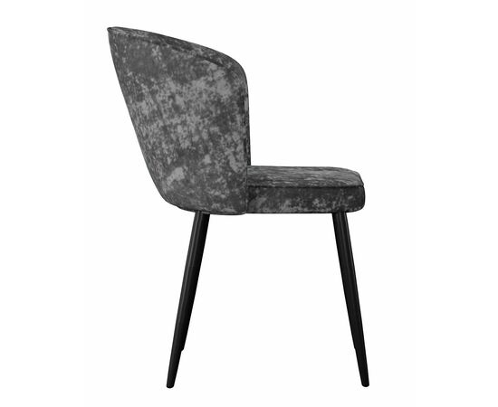Стул DikLine 347 микровелюр M14 серый, ножки черные, изображение 3 | Интернет магазин мебели и декора LifeDekor