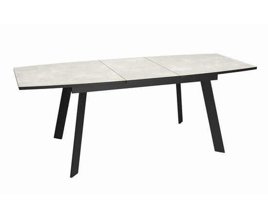 Стол DikLine XL160 хромикс белый/черный / опоры черные, изображение 5 | Интернет магазин мебели и декора LifeDekor