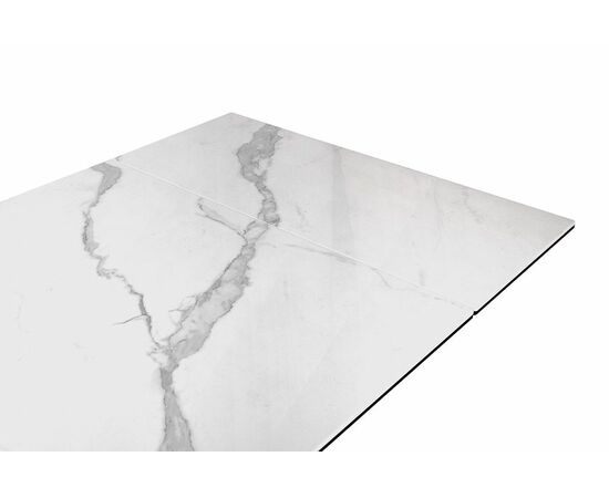 Стол DikLine SFE160 Керамика Белый мрамор/подстолье черное/опоры черные (2 уп.), изображение 6 | Интернет магазин мебели и декора LifeDekor