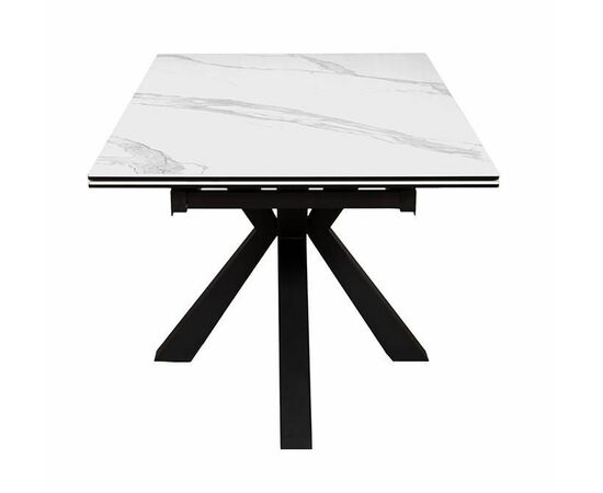 Стол DikLine SFE160 Керамика Белый мрамор/подстолье черное/опоры черные (2 уп.), изображение 4 | Интернет магазин мебели и декора LifeDekor