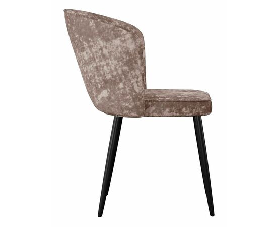 Стул DikLine 347 микровелюр M05 шоколад, ножки черные, изображение 4 | Интернет магазин мебели и декора LifeDekor