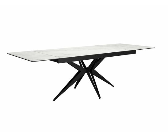 Стол DikLine KW160 мрамор С41 (керамика белая)/опоры черные, изображение 4 | Интернет магазин мебели и декора LifeDekor