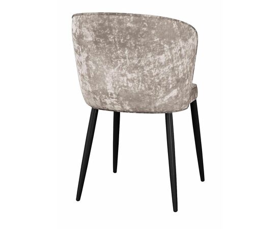 Стул DikLine 347 микровелюр M02 бежевый, ножки черные, изображение 4 | Интернет магазин мебели и декора LifeDekor