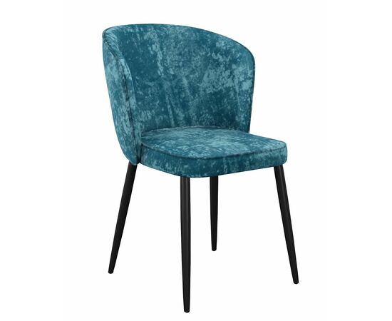 Стул DikLine 347 микровелюр M19 бирюза, ножки черные | Интернет магазин мебели и декора LifeDekor