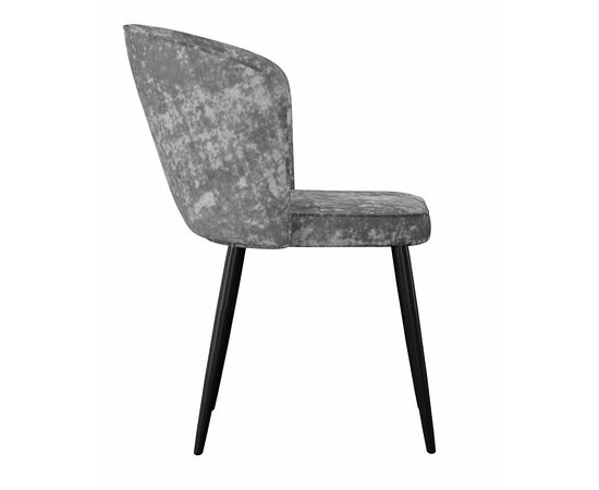 Стул DikLine 347 микровелюр M13 светло-серый, ножки черные, изображение 3 | Интернет магазин мебели и декора LifeDekor