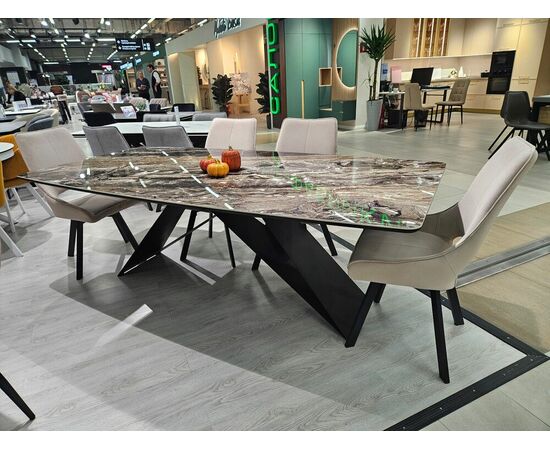 Стол DikLine SKY220 Керамика Amadeus/подстолье черное/опоры черные (2 уп.), изображение 9 | Интернет магазин мебели и декора LifeDekor