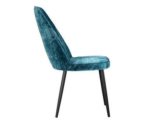 Стул DikLine 326 микровелюр M19 бирюза, ножки черные, изображение 4 | Интернет магазин мебели и декора LifeDekor