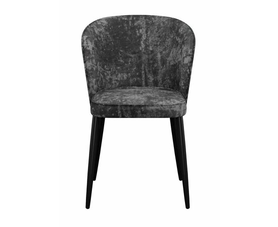 Стул DikLine 347 микровелюр M14 серый, ножки черные, изображение 2 | Интернет магазин мебели и декора LifeDekor