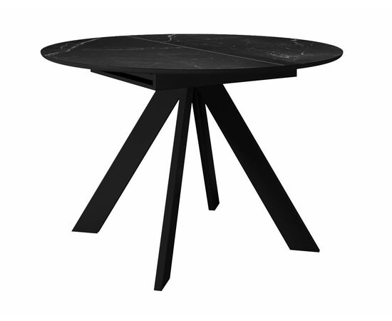 Стол DikLine SKC100 d1000 Керамика Черный мрамор/подстолье черное/опоры черные | Интернет магазин мебели и декора LifeDekor