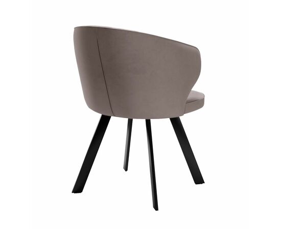 Стул DikLine 249 поворотный, B5 LATTE, ножки черные, изображение 3 | Интернет магазин мебели и декора LifeDekor