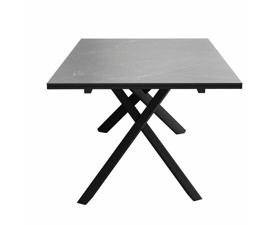 Стол DikLine KX160 мрамор черный Марквин/опоры черные, изображение 3 | Интернет магазин мебели и декора LifeDekor