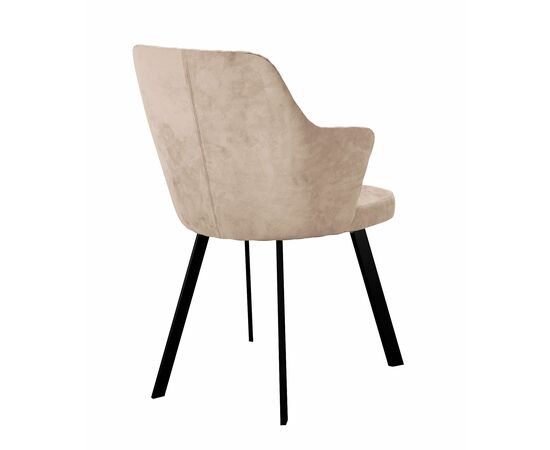 Стул DikLine 245 поворотный, C103 крем, ножки черные, изображение 3 | Интернет магазин мебели и декора LifeDekor