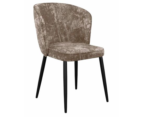 Стул DikLine 347 микровелюр M05 шоколад, ножки черные | Интернет магазин мебели и декора LifeDekor