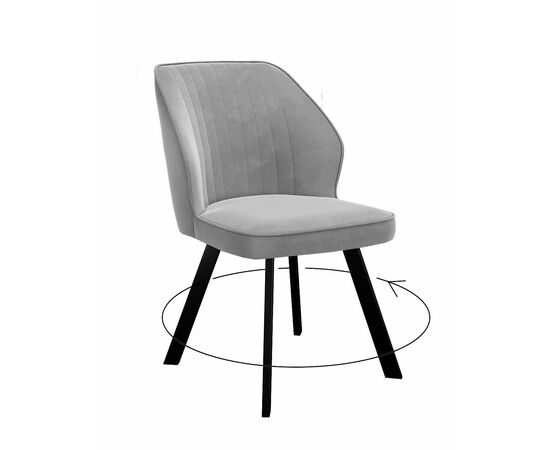 Стул DikLine 232 поворотный B22 GREY, ножки черные | Интернет магазин мебели и декора LifeDekor
