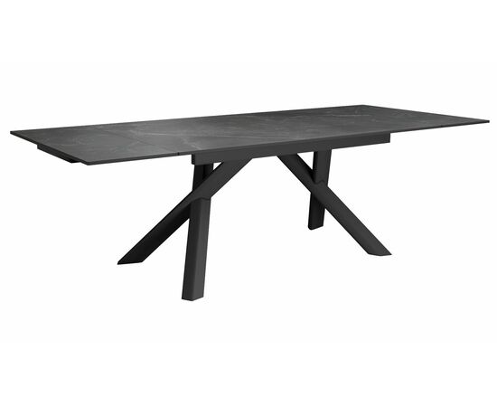 Стол DikLine KX160 мрамор черный Марквин/опоры черные, изображение 7 | Интернет магазин мебели и декора LifeDekor