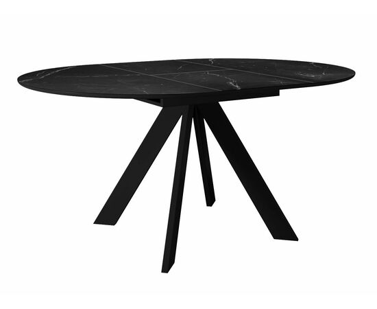 Стол DikLine SKC100 d1000 Керамика Черный мрамор/подстолье черное/опоры черные, изображение 3 | Интернет магазин мебели и декора LifeDekor