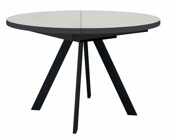 Стол DikLine RD100 Хромикс белый/опоры черные | Интернет магазин мебели и декора LifeDekor