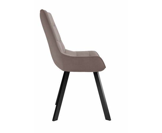 Стул DikLine 263 поворотный, B5 LATTE, ножки черные, изображение 3 | Интернет магазин мебели и декора LifeDekor