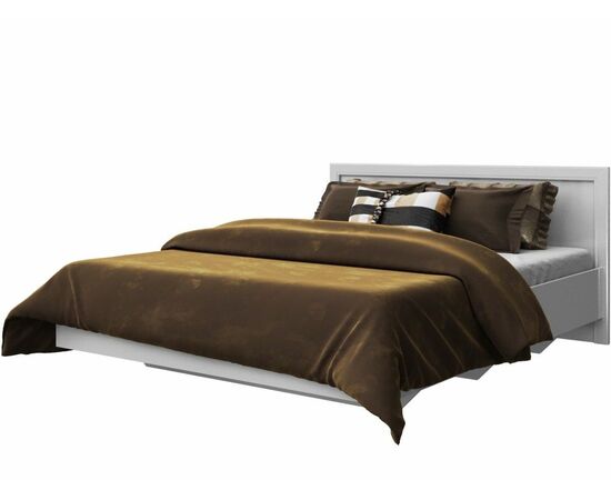 Кровать «Эстель 1600» КМК 0738.1, Белый/ Белый глянец, изображение 2 | Интернет магазин мебели и декора LifeDekor