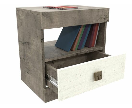 Тумба «Лондон» КМК 0467.3, Оникс/Бетон пайн светлый, изображение 4 | Интернет магазин мебели и декора LifeDekor