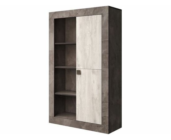 Тумба «Лондон 1Д» КМК 0467.5, Оникс/Бетон пайн светлый, изображение 2 | Интернет магазин мебели и декора LifeDekor