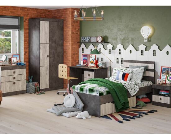 Комод «Лондон 3Я» КМК 0467.11, Оникс/Бетон пайн светлый, изображение 7 | Интернет магазин мебели и декора LifeDekor