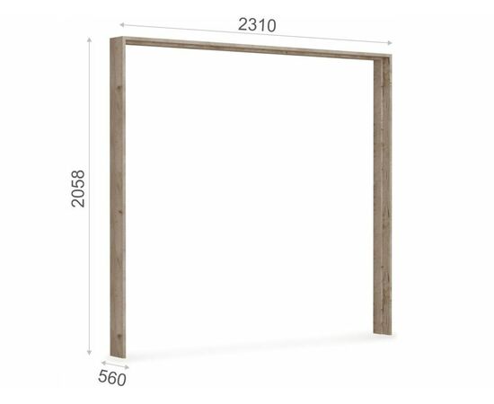 Портал шкафа «Джулия» 5дв, Крафт серый, изображение 3 | Интернет магазин мебели и декора LifeDekor