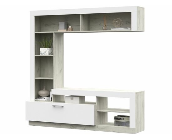 Стенка «Гавана», Софт вайт/Дуб крафт белый, изображение 5 | Интернет магазин мебели и декора LifeDekor