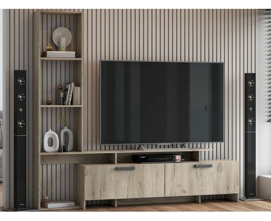 Стенка «Лучиана», Дуб крафт серый, изображение 2 | Интернет магазин мебели и декора LifeDekor