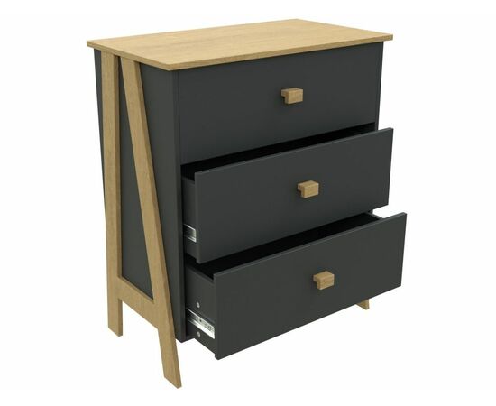 Комод «Скандинавия» КМК 0905.10, Антрацит/Дуб Наварра, изображение 4 | Интернет магазин мебели и декора LifeDekor