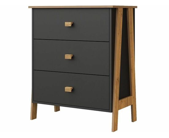 Комод «Скандинавия» КМК 0905.10, Антрацит/Дуб Наварра, изображение 2 | Интернет магазин мебели и декора LifeDekor