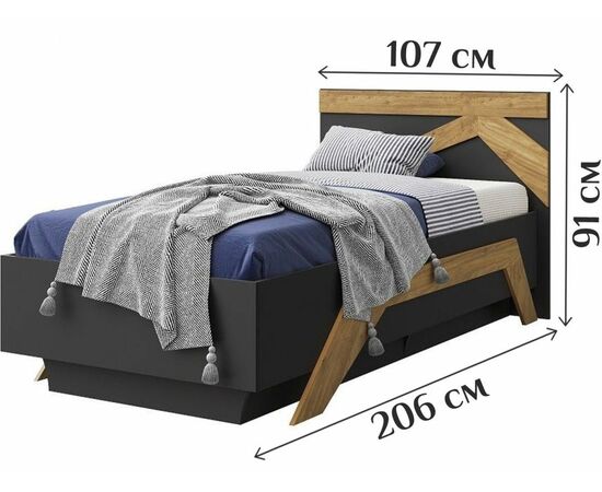 Детская «Скандинавия», Антрацит/ дуб наварра, изображение 6 | Интернет магазин мебели и декора LifeDekor