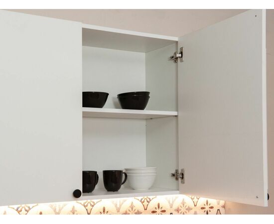 Кухонный гарнитур «Ева» 100см, Белый шагрень (дуб классический), изображение 8 | Интернет магазин мебели и декора LifeDekor