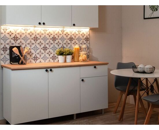 Кухонный гарнитур «Ева» 150см, Белый шагрень (дуб классический), изображение 10 | Интернет магазин мебели и декора LifeDekor