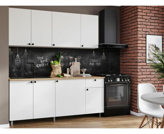 Кухонный гарнитур «Ева» 180см, Белый шагрень (дуб классический), изображение 7 | Интернет магазин мебели и декора LifeDekor