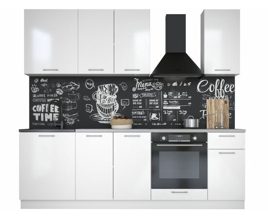 Кухонный гарнитур «Ника» Глосс 2,4м, Белый глянец, изображение 2 | Интернет магазин мебели и декора LifeDekor