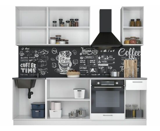 Кухонный гарнитур «Ника» Глосс 2,4м, Белый глянец, изображение 3 | Интернет магазин мебели и декора LifeDekor