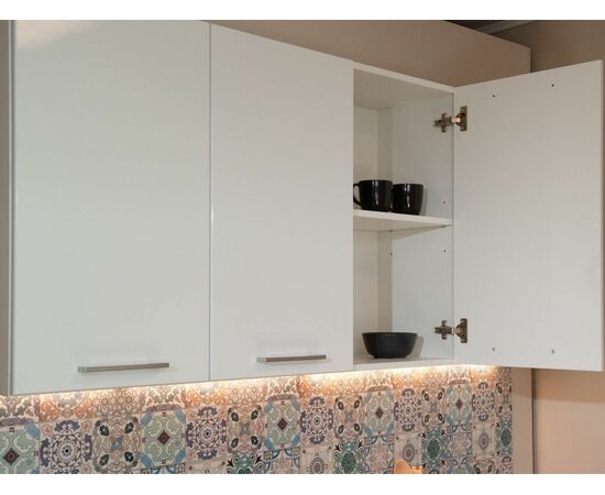 Кухонный гарнитур «Ника» Глосс 2,4м с вытяжкой, Белый глянец, изображение 5 | Интернет магазин мебели и декора LifeDekor