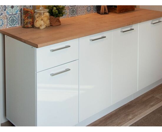 Кухонный гарнитур «Ника» Глосс 2,4м с вытяжкой, Белый глянец, изображение 7 | Интернет магазин мебели и декора LifeDekor