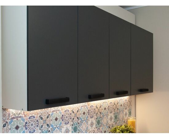 Кухонный гарнитур «Ника» Нео 2,4м с вытяжкой, Антрацит/Белый, изображение 5 | Интернет магазин мебели и декора LifeDekor