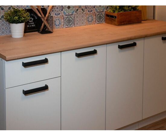 Кухонный гарнитур «Ника» Нео 2,4м с вытяжкой, Антрацит/Белый, изображение 8 | Интернет магазин мебели и декора LifeDekor