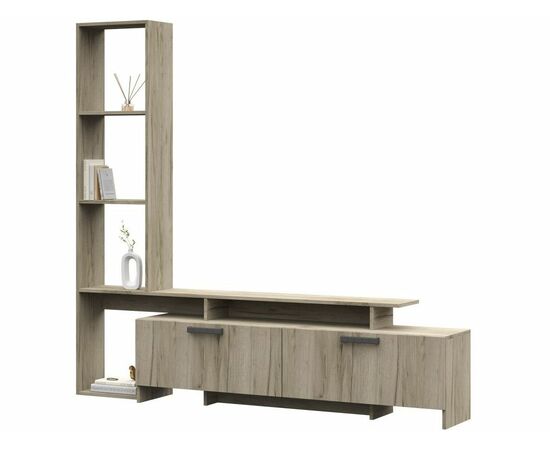 Стенка «Лучиана», Дуб крафт серый, изображение 3 | Интернет магазин мебели и декора LifeDekor